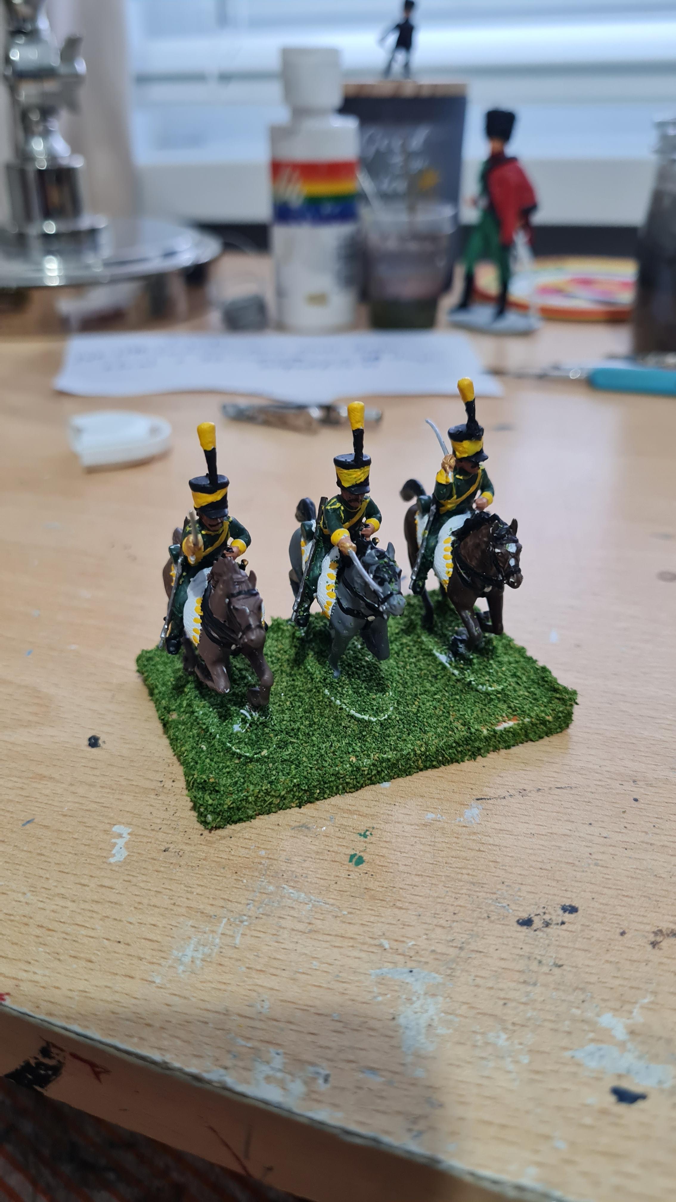 Customer-painted French Chasseur à Cheval Full Dress Galloping