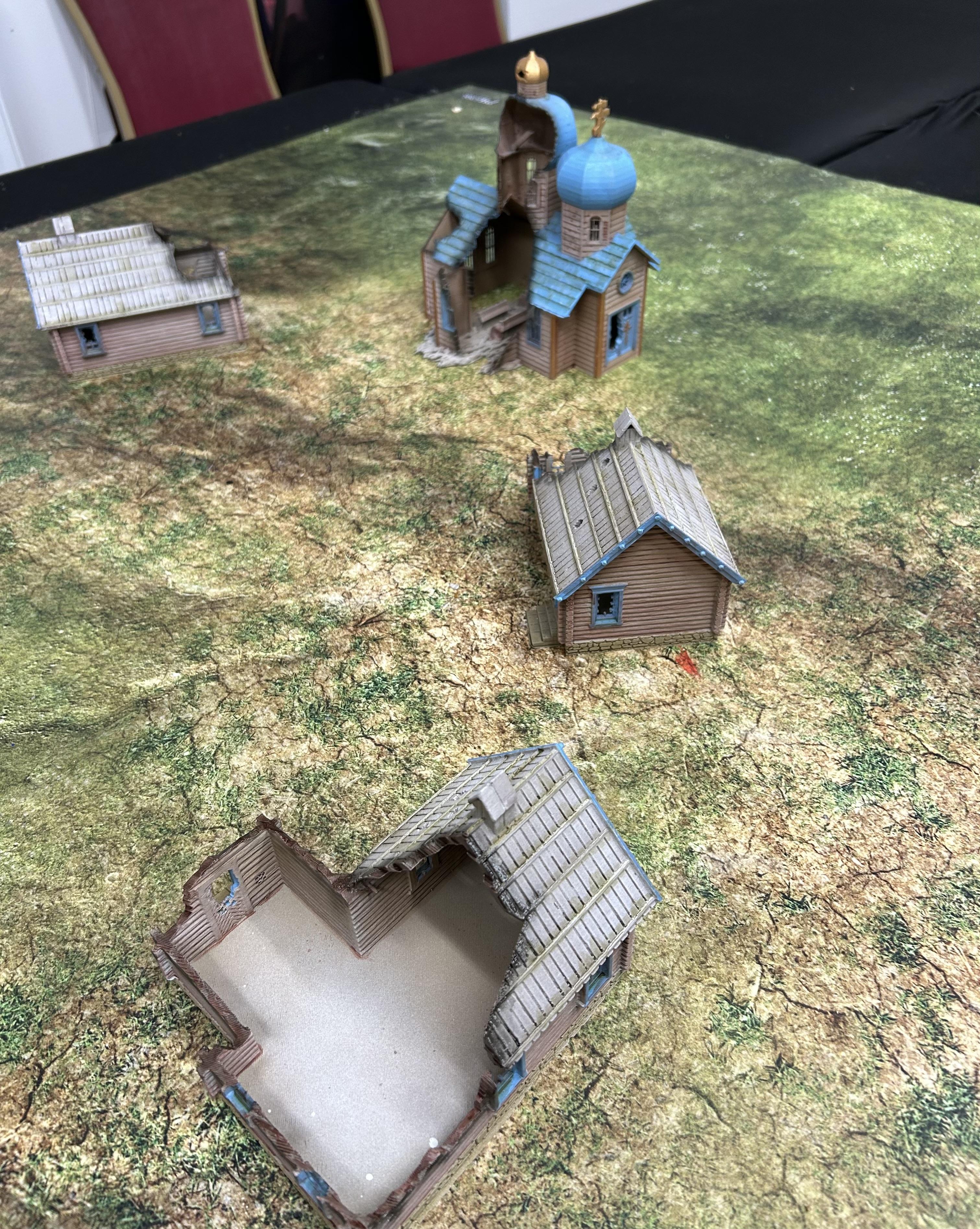 Customer-painted Russian Damaged Village, fourth view