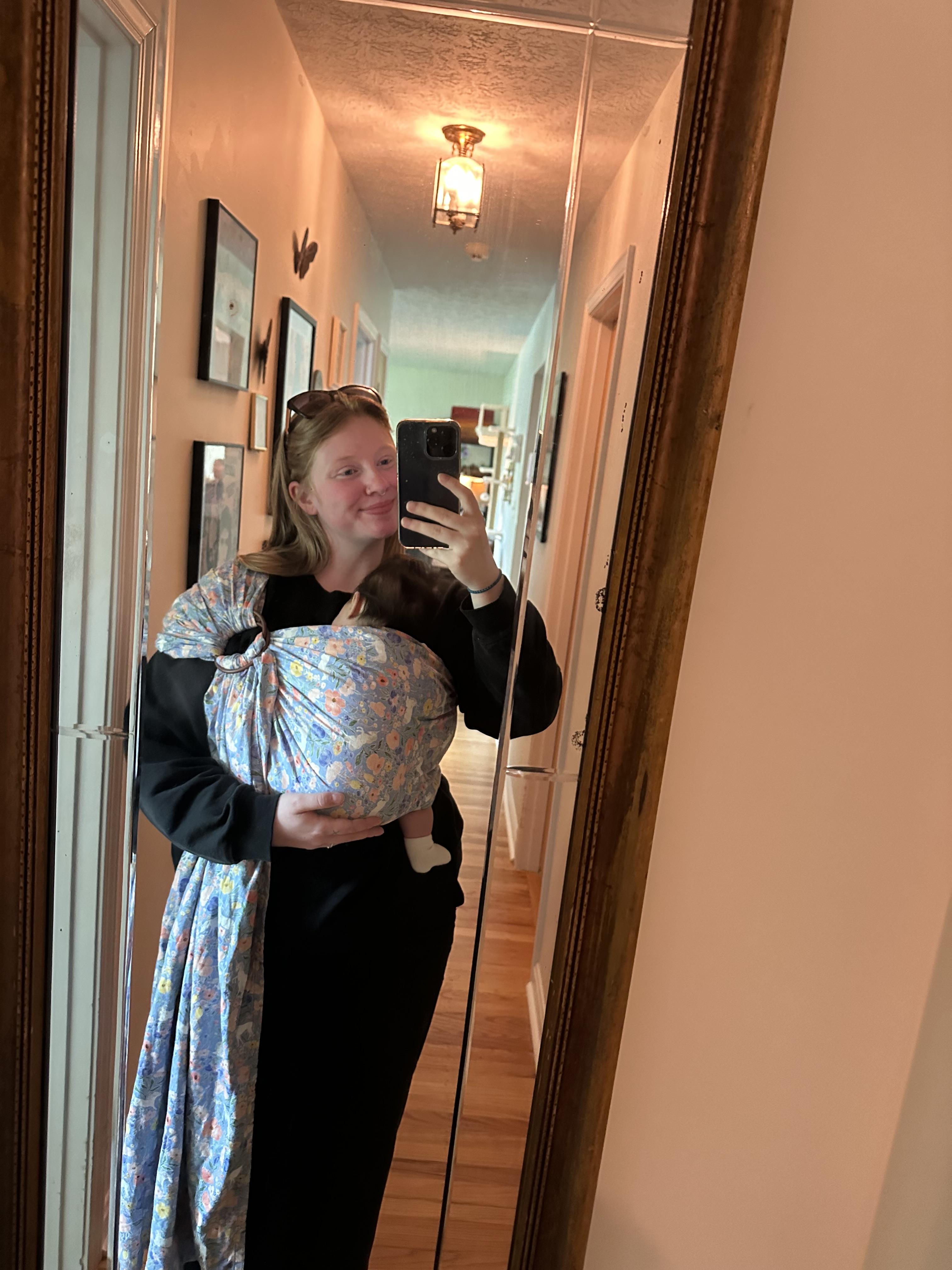 Kennedy wearing the Charm Ring Sling