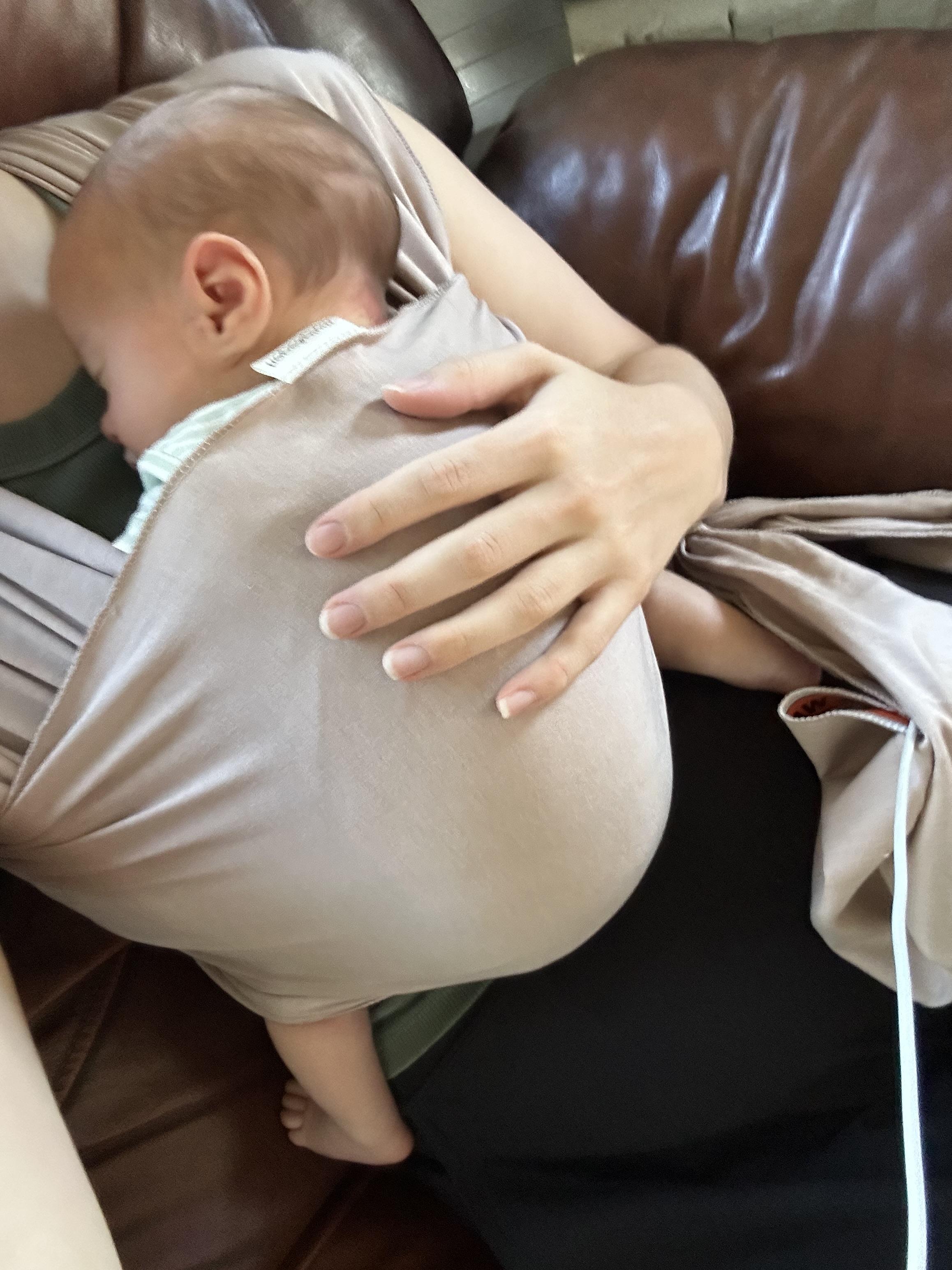 Kaylee M. wearing the Fawn Baby Wrap